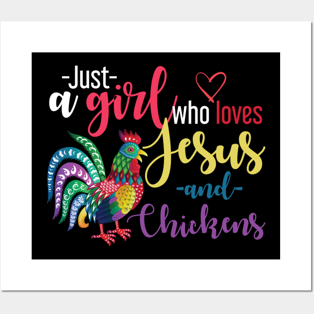 Christian Chicken Farmer Chicken Jesus Christ Wall Art by shirtsyoulike